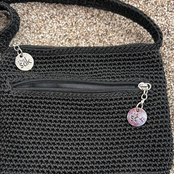 The Sak Black Crochet Shoulder Bag - Picture 3 of 10